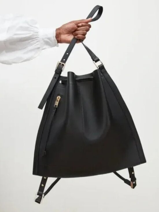 AllSaints Alpha Convertible Leather Backpack main image 4
